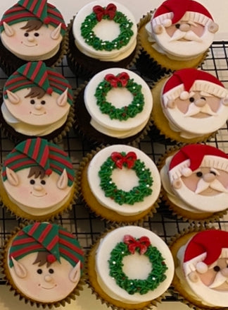 Christmas Cupcakes - box of 6